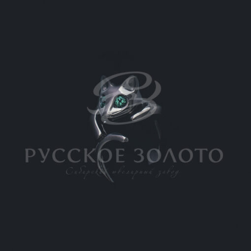 Кольцо из серебра с чернением и гидротермальными изумрудами