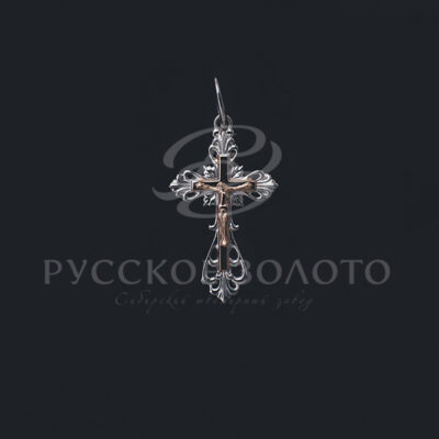 Крест из белого золота