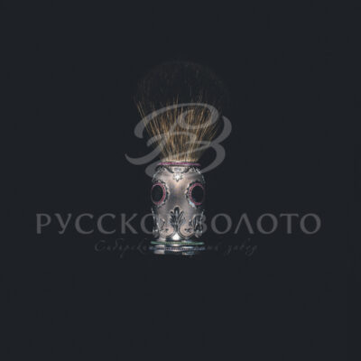 Мужской помазок из серебра с полудрагоценными камнями
