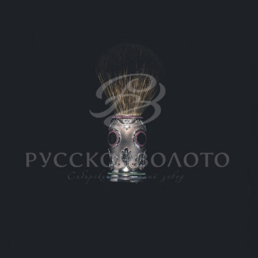 Мужской помазок из серебра с полудрагоценными камнями