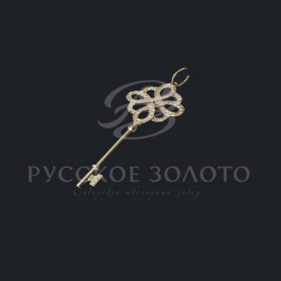 Подвеска из европейского золота с бриллиантами