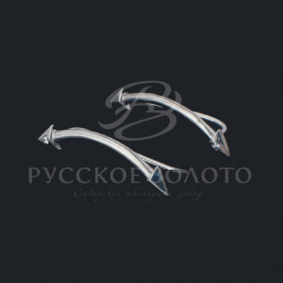 Серьги из белого золота с бриллиантами
