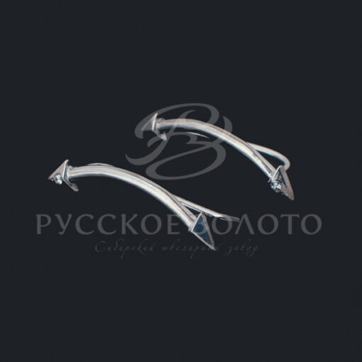 Серьги из белого золота с бриллиантами