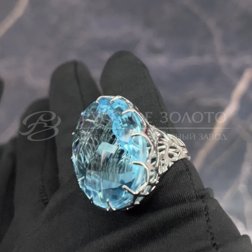 Кольцо из серебра с топазом — изображение 3