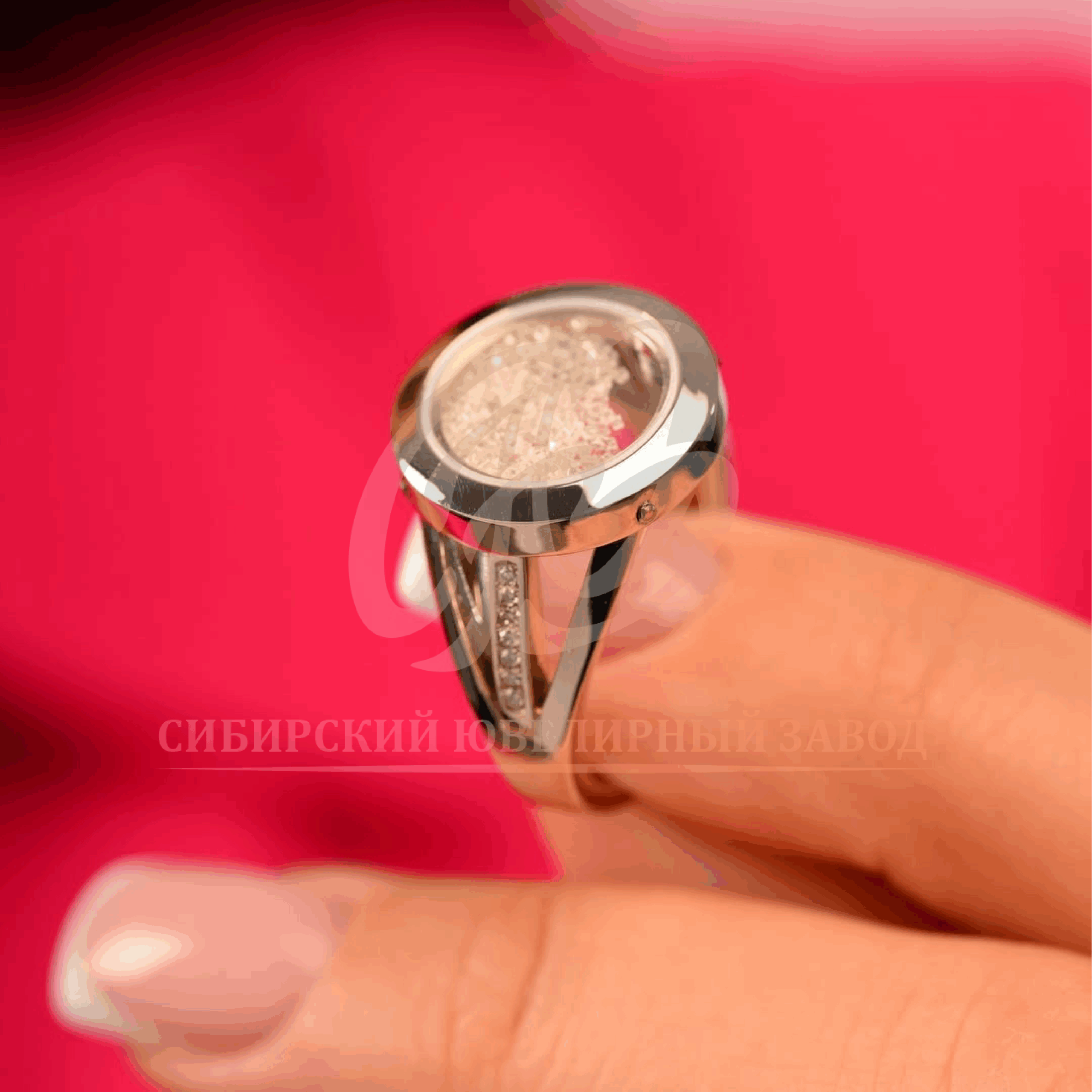 Кольцо из белого золота с бриллиантами, коллекция «Нима»