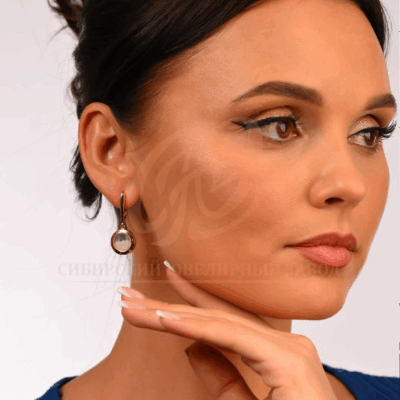 Серьги из золота с алмазами внутри, коллекция «Нима»